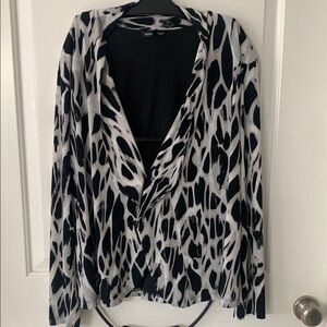 Black and White Patterned Blazer, XL